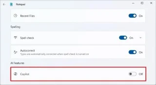Windows 11のメモ帳でCopilot AI機能を無効にする方法