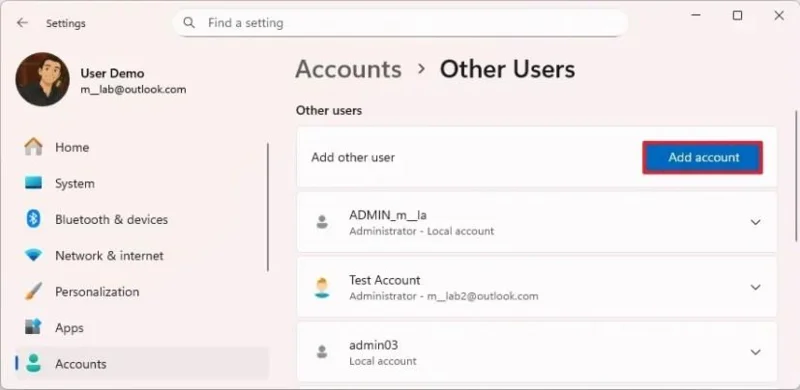 Come creare un account amministratore locale su Windows 11