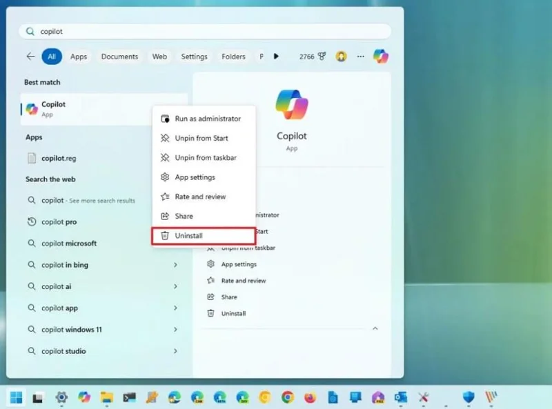 Come disinstallare le app su Windows 11