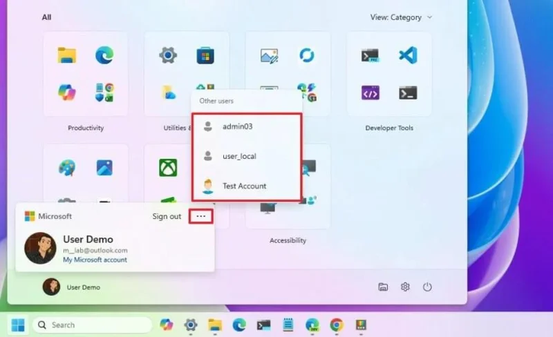 วิธีล็อกหน้าจอ ออกจากระบบ และสลับผู้ใช้บน Windows 11