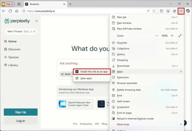 วิธีการติดตั้งแอปพลิเคชัน Perplexity AI บน Windows 11 และ 10