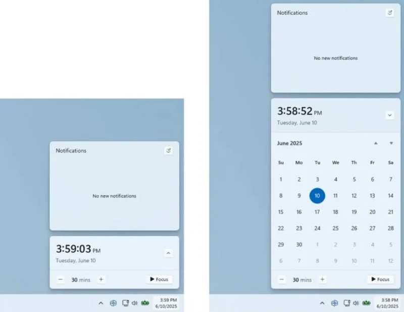 La build 26200.5651 (KB5060818) per Windows 11 aggiunge l'orologio alle notifiche, all'esportazione dei richiami e altro ancora (Dev)