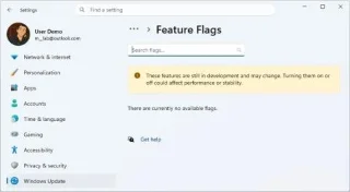 Cómo habilitar la nueva página de configuración de indicadores de características en Windows 11.
