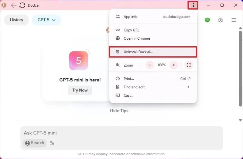 Duck.ai (DuckDuckGo) uygulamasını Windows 11 ve 10'a nasıl kurarsınız? Duck.ai (DuckDuckGo) uygulamasını Windows 11 ve 10'a nasıl kurarsınız?