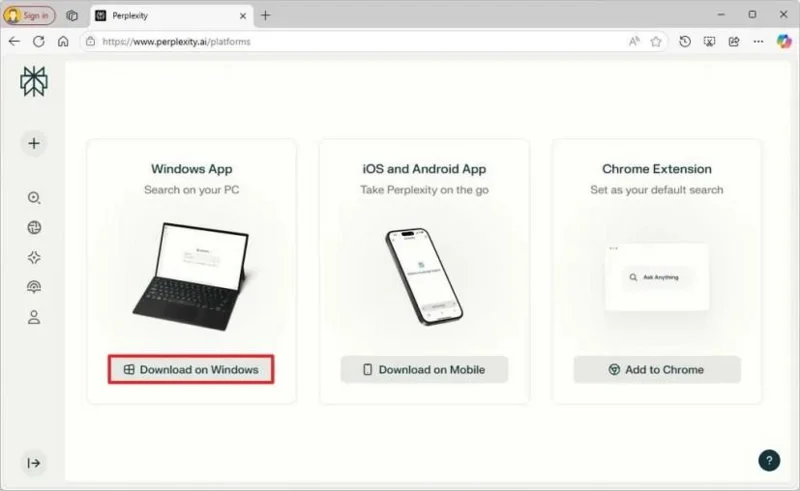 วิธีการติดตั้งแอปพลิเคชัน Perplexity AI บน Windows 11 และ 10