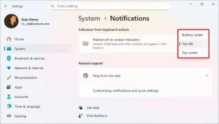 วิธีเปลี่ยนตำแหน่งการแสดงตัวบ่งชี้ฮาร์ดแวร์บนหน้าจอใน Windows 11