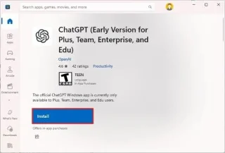 Cum se instalează aplicația ChatGPT pe Windows 11, 10