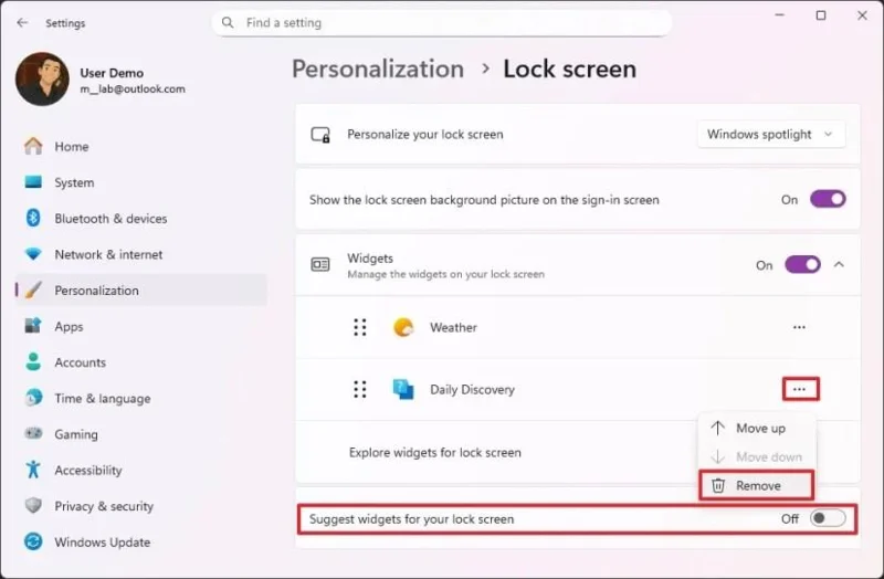 Come visualizzare le previsioni del tempo solo sulla schermata di blocco di Windows 11