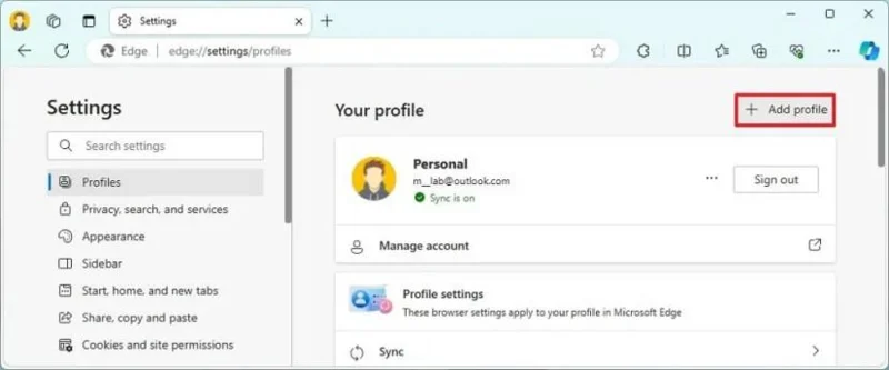 Come creare più profili su Microsoft Edge