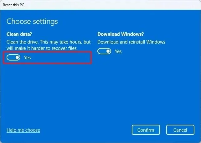 Come ripristinare le impostazioni di fabbrica di Windows 11 rimuovendo tutto