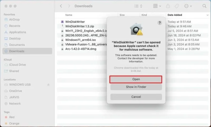 Come creare una chiavetta USB avviabile con Windows 11 (o 10) da macOS