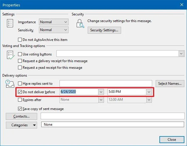 كيفية جدولة البريد الإلكتروني في تطبيق Outlook