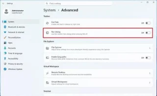 ในที่สุด Microsoft ก็ได้ปรับปรุงหน้าต่าง Run บน Windows 11 ให้ทันสมัยขึ้นแล้ว
