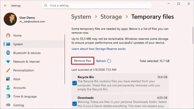 Come liberare spazio di archiviazione su Windows 11