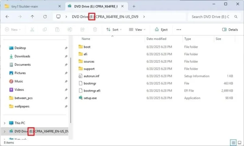 Come scaricare l'immagine ISO di Tiny11 per Windows 11 25H2