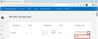 Come eliminare la chiave di ripristino di BitLocker dallaccount Microsoft su Windows 11