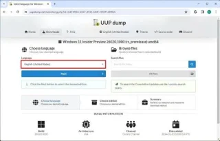 ดาวน์โหลดไฟล์ ISO ของ Windows 11 (builds 26300.8142, 26220.8138, 28020.1797) โดยใช้ UUP Dump