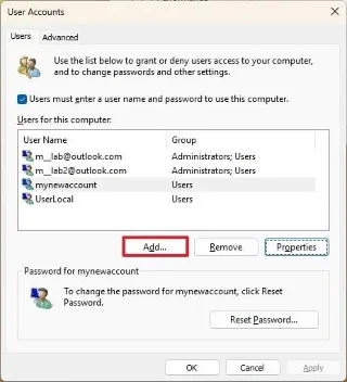Come creare un account locale su Windows 11