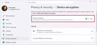 Come abilitare la crittografia del dispositivo BitLocker su Windows 11 Home