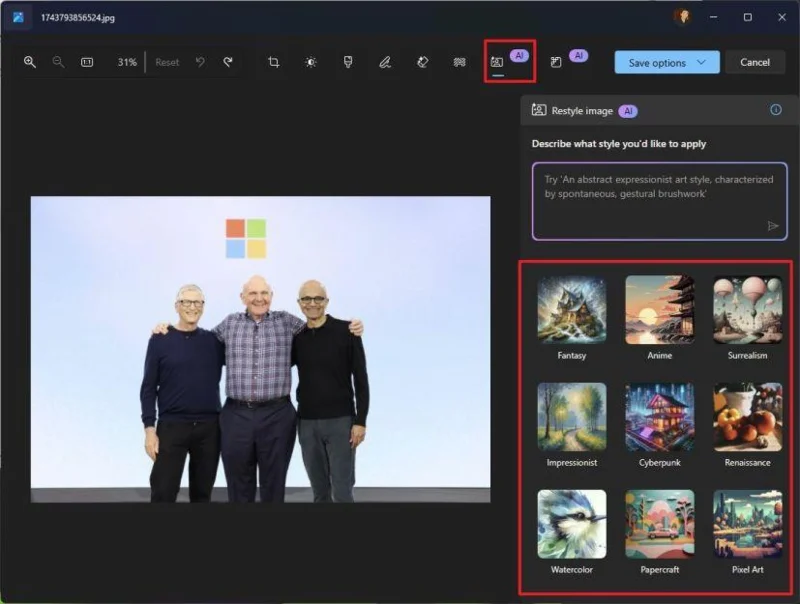 วิธีเปลี่ยนรูปภาพธรรมดาให้เป็นงานศิลปะด้วยฟังก์ชัน Restyle Image ในแอป Photos สำหรับ Windows 11