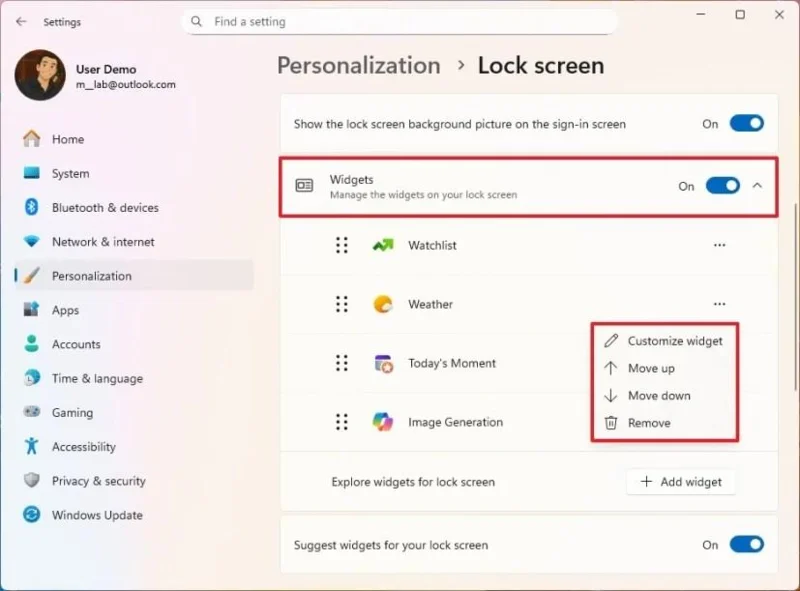 La build 27982 per Windows 11 introduce modifiche alla schermata di blocco (Canary).