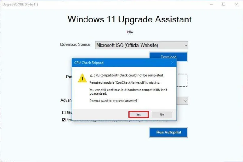 Come utilizzare FlyOOBE per aggiornare a Windows 11 su una CPU non supportata