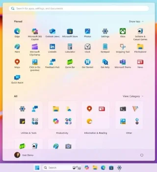 Build 27965 สำหรับ Windows 11 นำเสนอเมนู Start รูปแบบใหม่สู่ Canary Channel