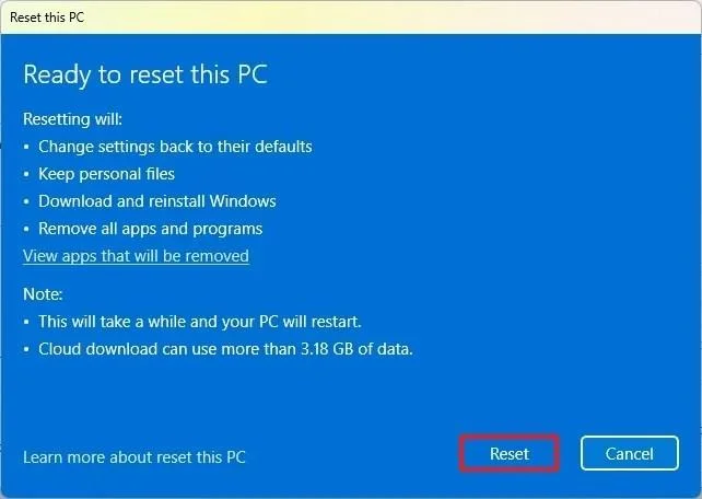Come ripristinare le impostazioni di fabbrica di Windows 11 senza perdere i file