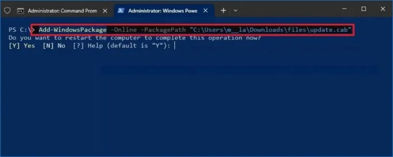So installieren Sie eine CAB-Datei für Updates und Treiber unter Windows 10