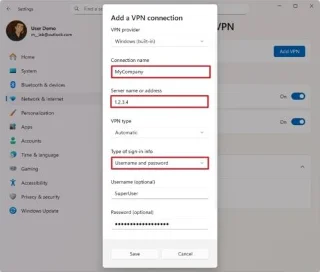 Come configurare una connessione VPN su Windows 11