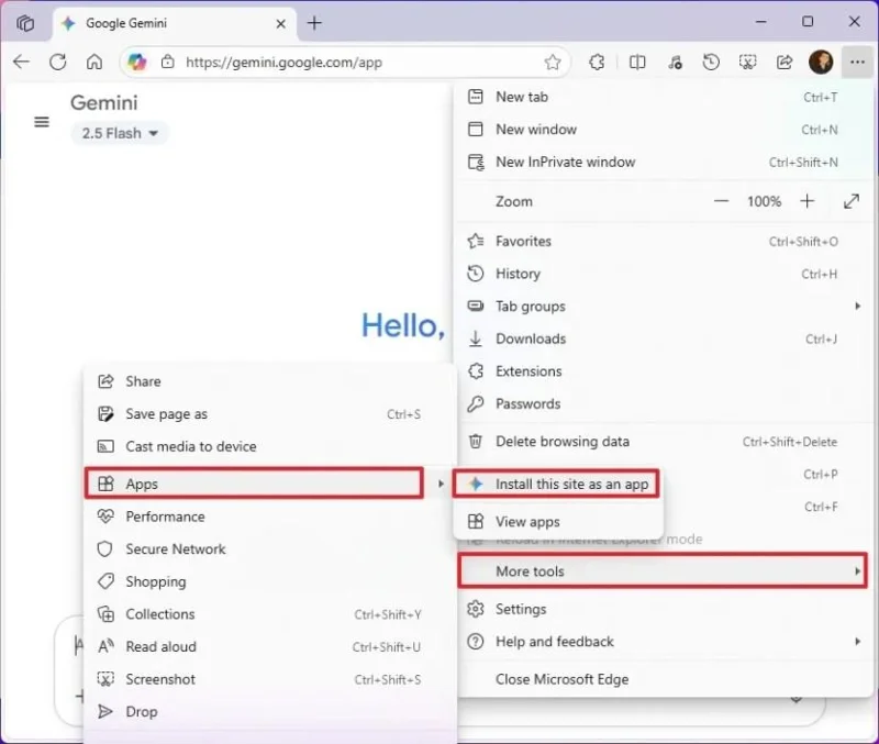 Come installare Google Gemini come app su Windows 11, 10