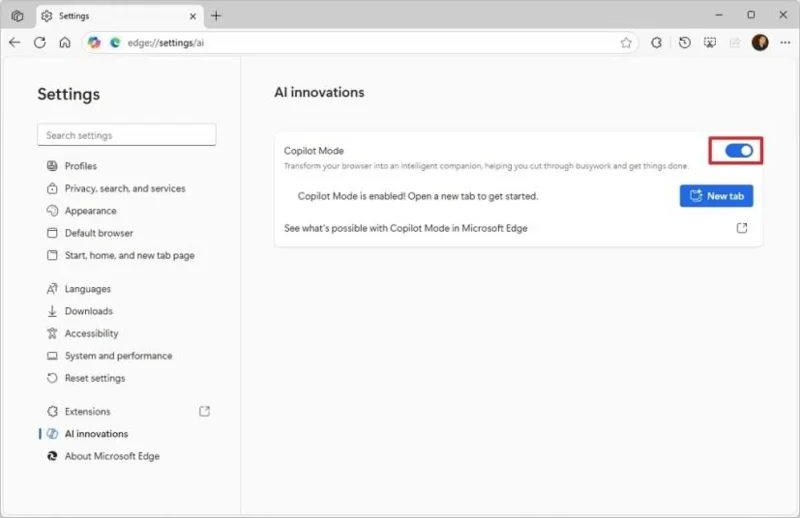 Come attivare o disattivare la modalità Copilot per Microsoft Edge su Windows 11