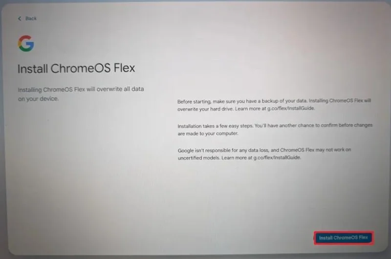 Come installare ChromeOS Flex per passare da Windows 10