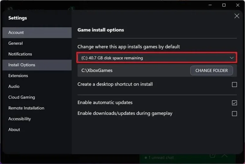 Come cambiare l'unità di installazione predefinita dei giochi su Windows 11