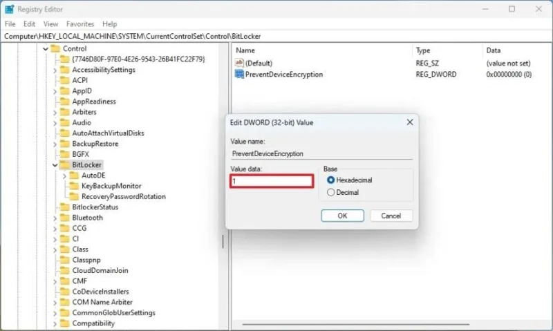 Come disattivare la crittografia automatica del dispositivo BitLocker durante l'installazione su Windows 11