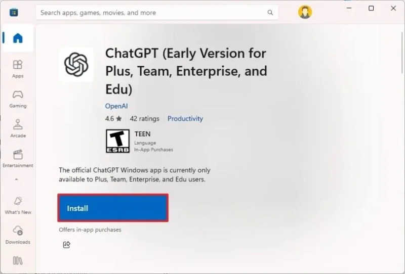 Come installare l'app ChatGPT su Windows 11, 10