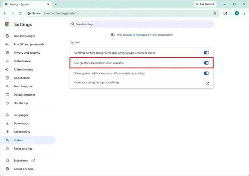Come disabilitare l'accelerazione hardware in Google Chrome