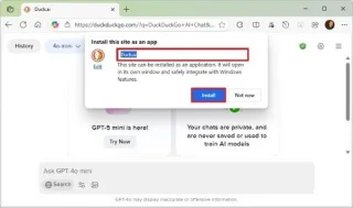Duck.ai (DuckDuckGo) uygulamasını Windows 11 ve 10a nasıl kurarsınız?