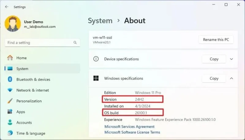 Come verificare se Windows 11 24H2 è installato sul tuo PC