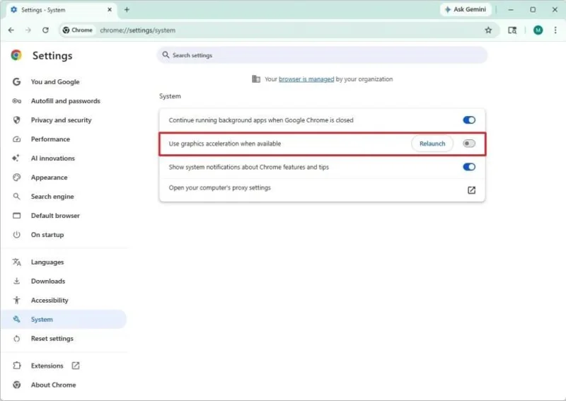 Come disabilitare l'accelerazione hardware in Google Chrome