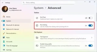 วิธีเปิดใช้งานดีไซน์ใหม่ของกล่องโต้ตอบ เรียกใช้ บน Windows 11
