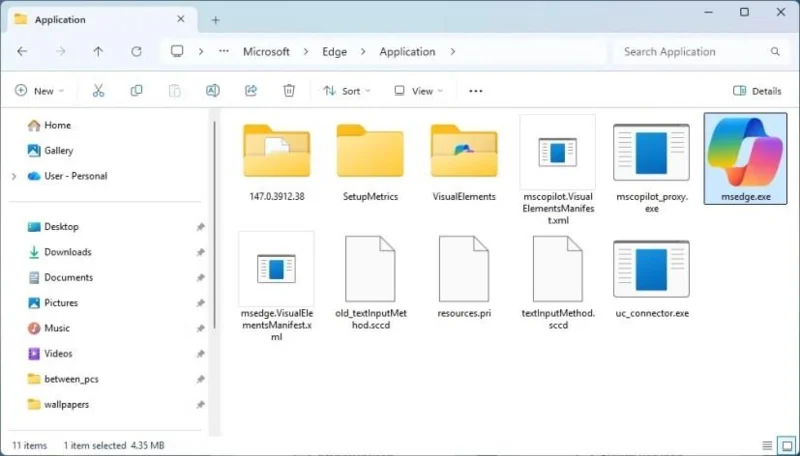 微軟的 Copilot 應用程式其實只是 Windows 11 上偽裝的 Edge 瀏覽器。