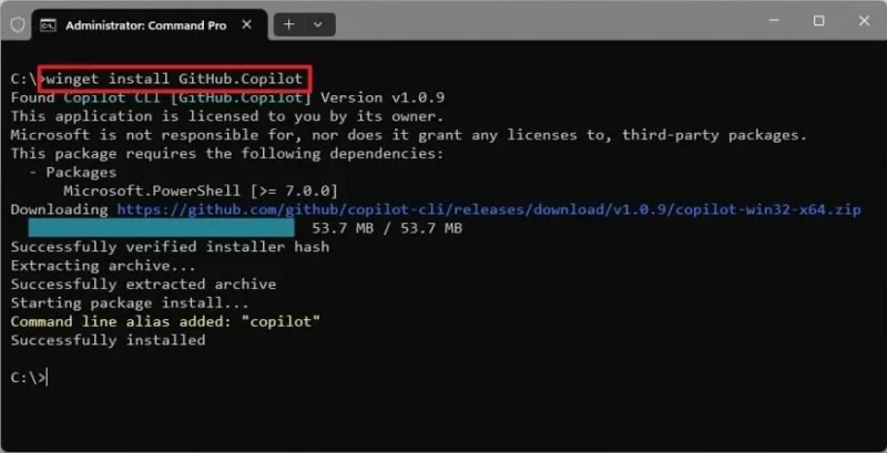 So installieren Sie die Copilot-Befehlszeilenschnittstelle unter Windows 11 So installieren Sie die Copilot-Befehlszeilenschnittstelle unter Windows 11