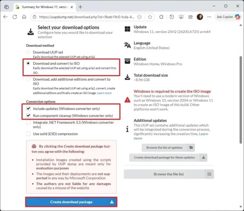 Come scaricare il file ISO di Windows 11 25H2 per PC arm64 e Copilot+