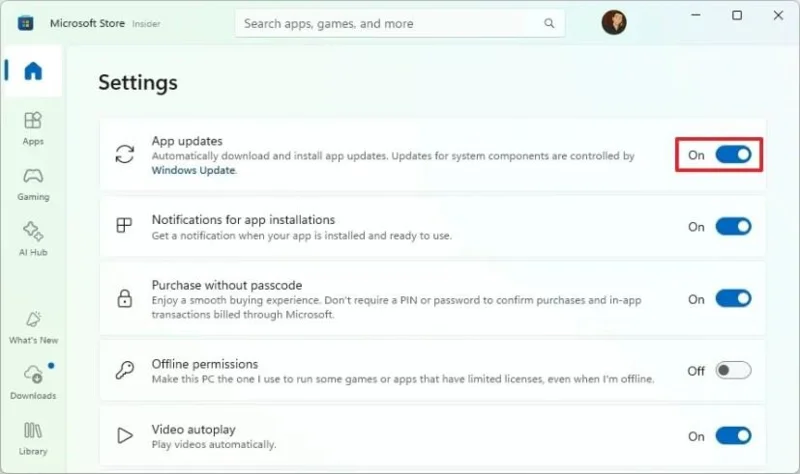 Come disabilitare gli aggiornamenti delle app di Windows 11 dal Microsoft Store Come disabilitare gli aggiornamenti delle app di Windows 11 dal Microsoft Store