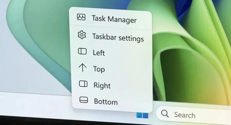 Windows 11 finalmente recupera la función de reposicionamiento de la barra de tareas con acoplamiento superior, izquierdo y derecho.
