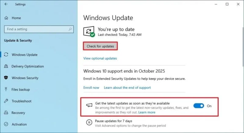 Come risolvere il problema dell'opzione di iscrizione agli Aggiornamenti di sicurezza estesi mancante su Windows 10 prima della fine del supporto