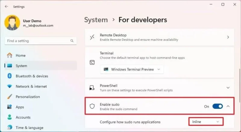 Come abilitare Sudo su Windows 11