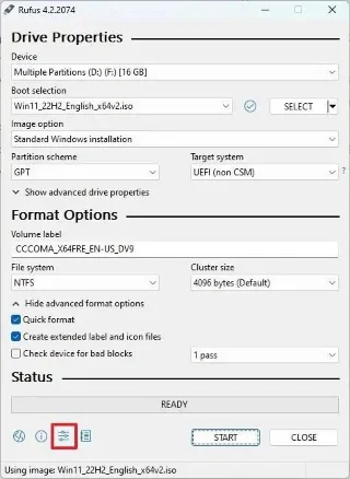Come utilizzare Rufus per creare una chiavetta USB avviabile con Windows 11 23H2