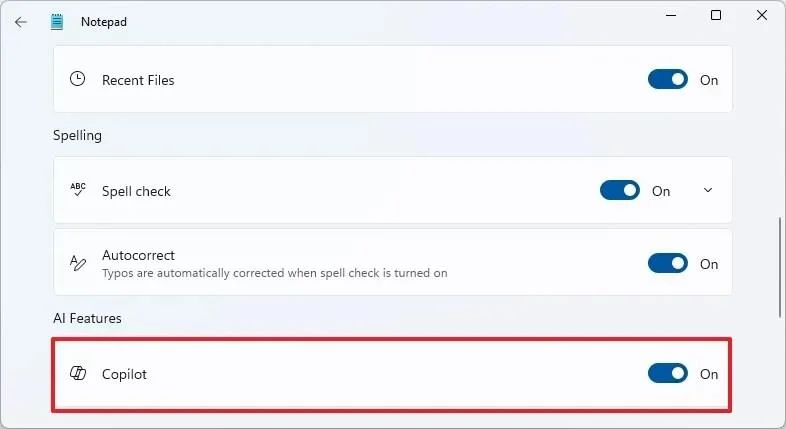 Come disabilitare le funzionalità di intelligenza artificiale di Copilot in Blocco note per Windows 11